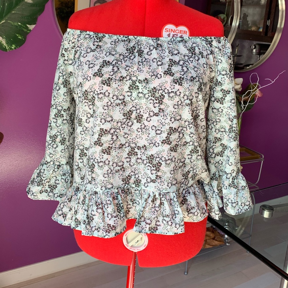 Sanctuary colorful off the shoulder top